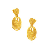 22K Gold Crescent Chandbali Earrings